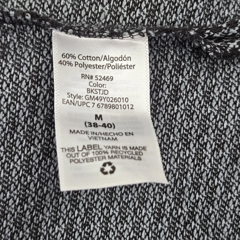 George Men Polo‎ M (38-40) Black Geometric Button Short Sleeve NWT
